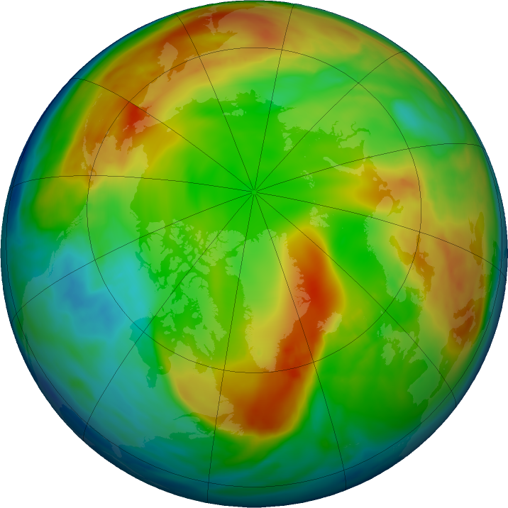 Arctic ozone map for 16 January 2017